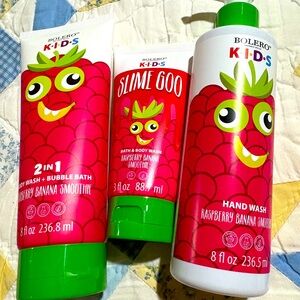 Kids Raspberry Banana Smoothie Bath Set - Pink